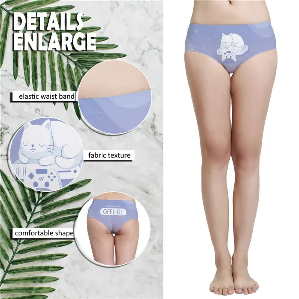 DeanFire Super Soft Women’s Underwear Panties CAT OFFLINE